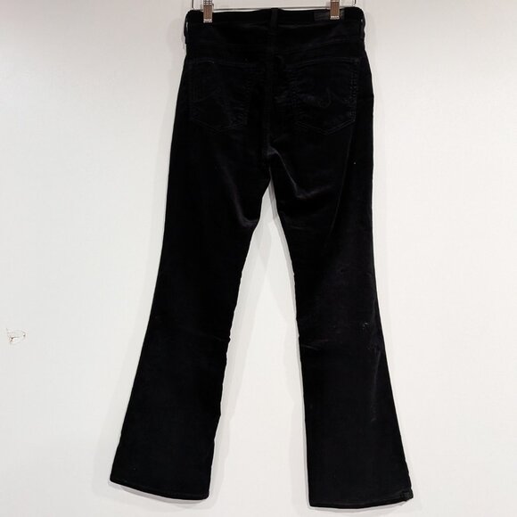 ag Adriano Goldschmied Velvet Jodi Crop Flare Pants Black Size 25 - Picture 6 of 7